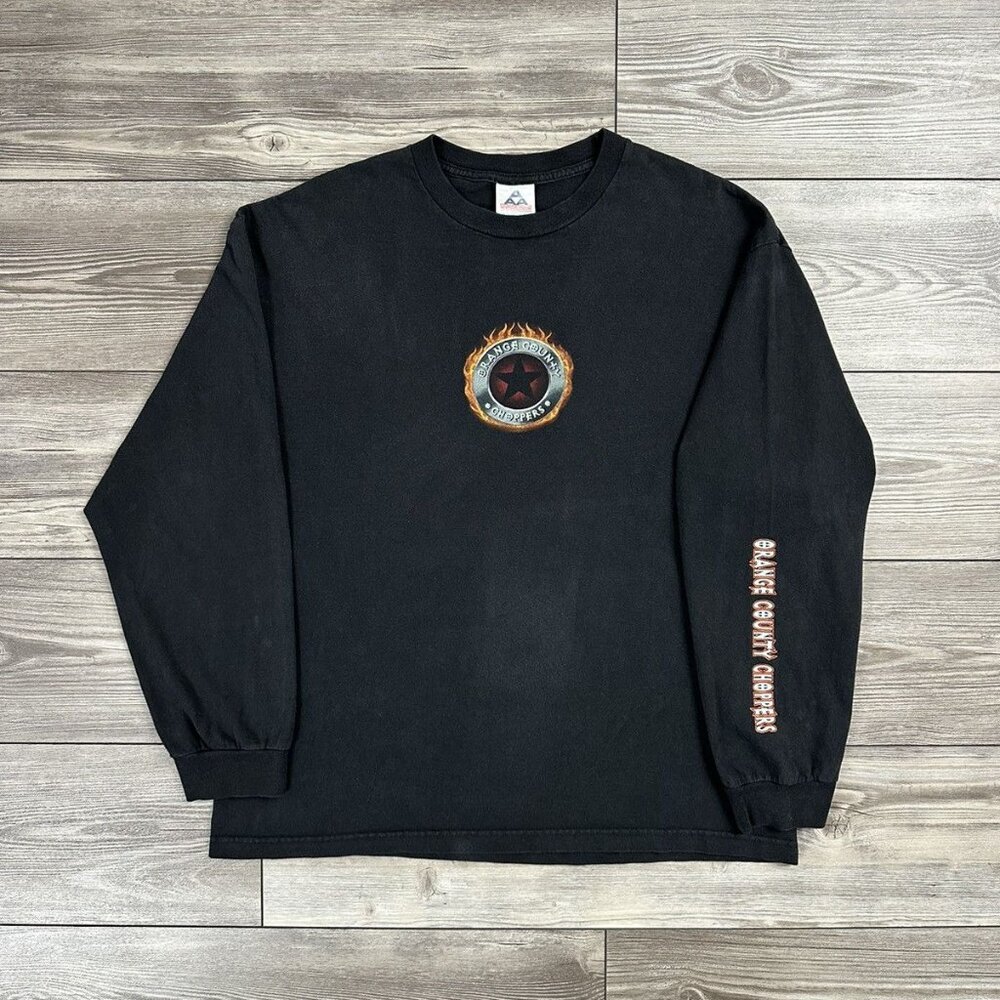 Y2K Orange County Choppers Flame Logo Longleeve